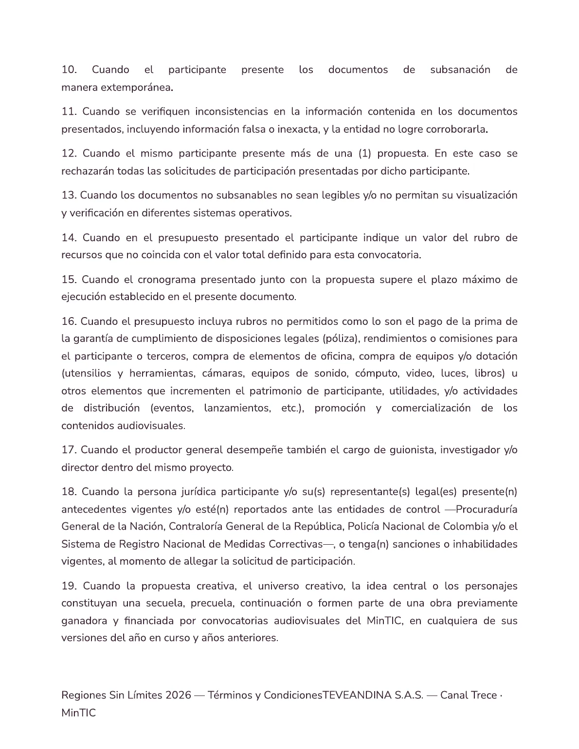 Términos y Condiciones — página 22 de 51
